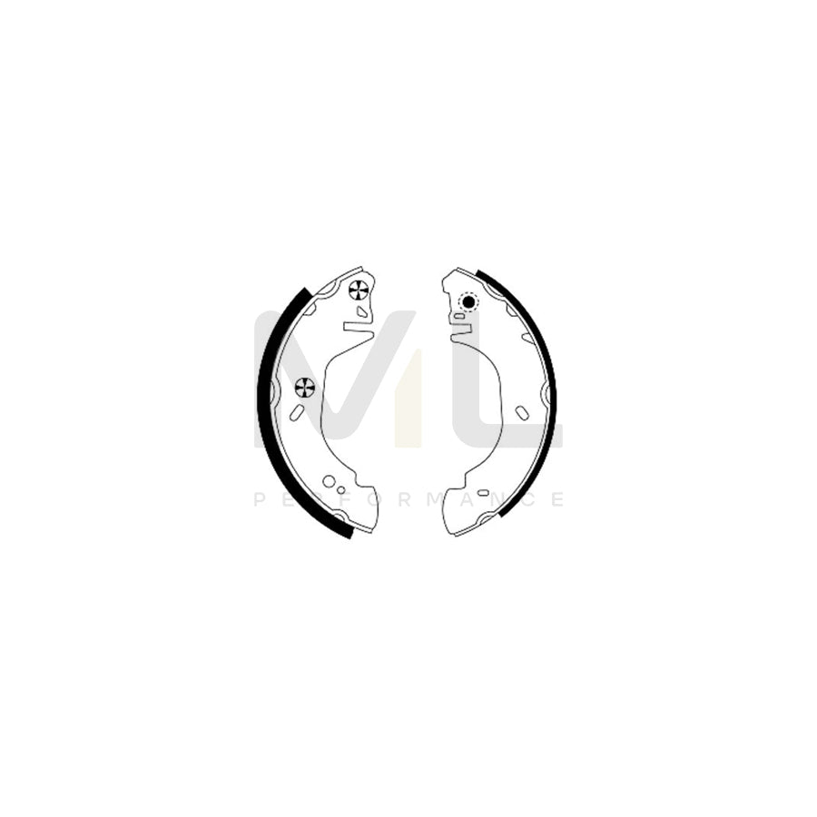 TEXTAR 91048600 Brake Shoe Set for FORD TRANSIT without handbrake lever