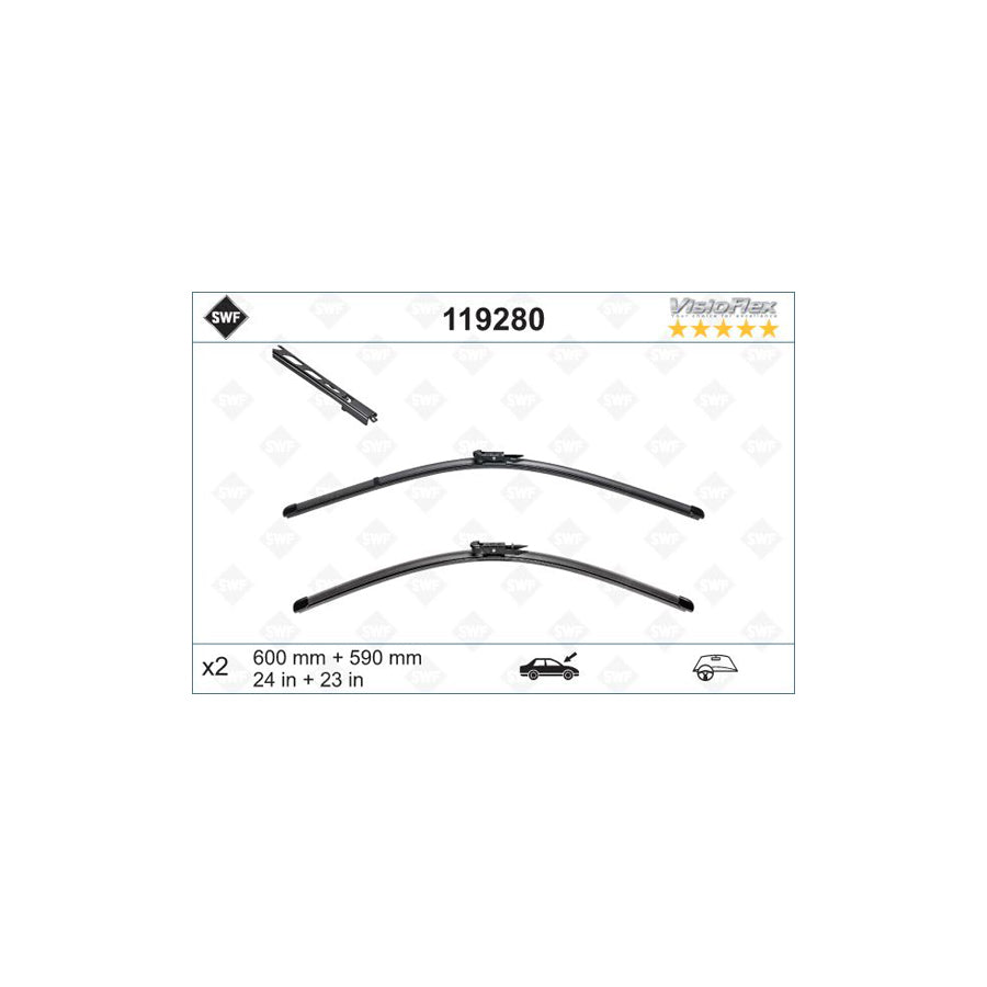 Swf Visioflex 119280 Wiper Blade For BMW 6 Series