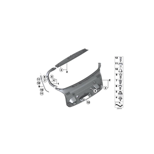 Genuine BMW 51247453340 F20 F21 Trim, Drip Rail, Right (Inc. M140i, 125i & 120i)