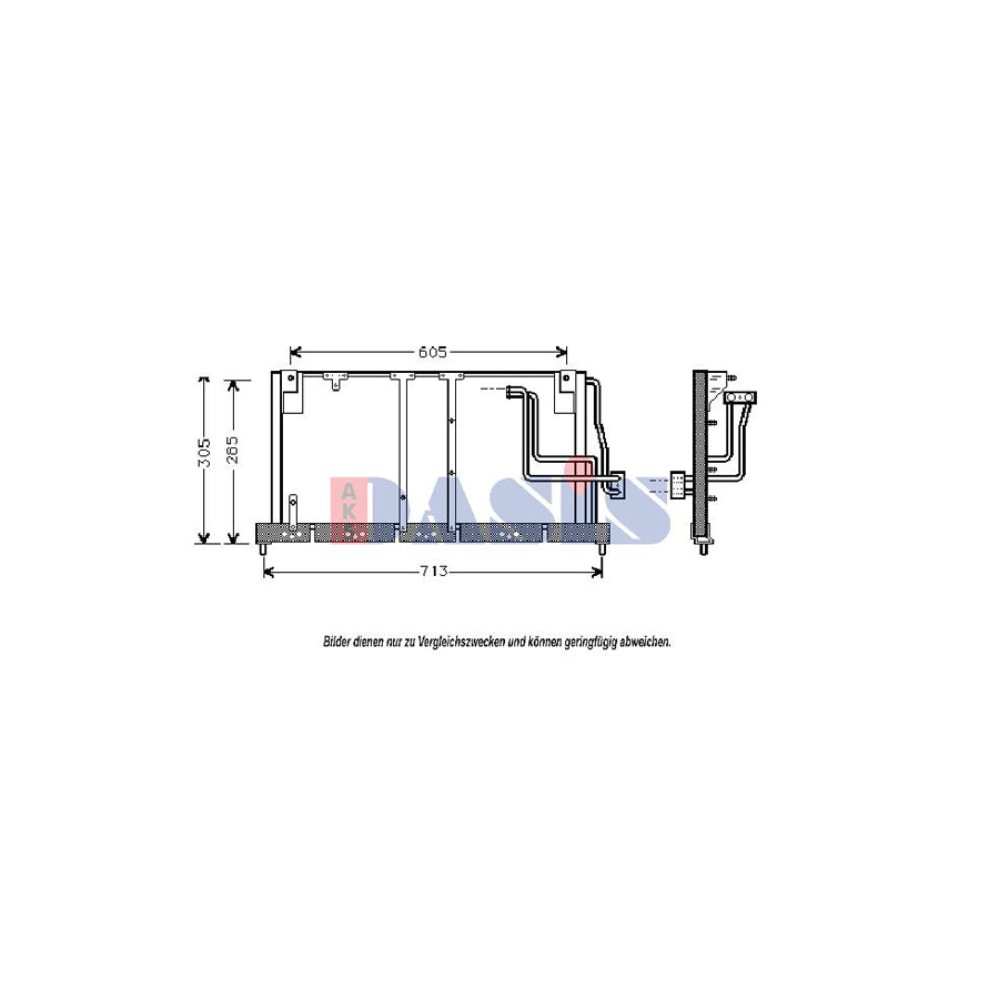AKS Dasis 152660N Air Conditioning Condenser for Opel Tigra Coupe (S93)