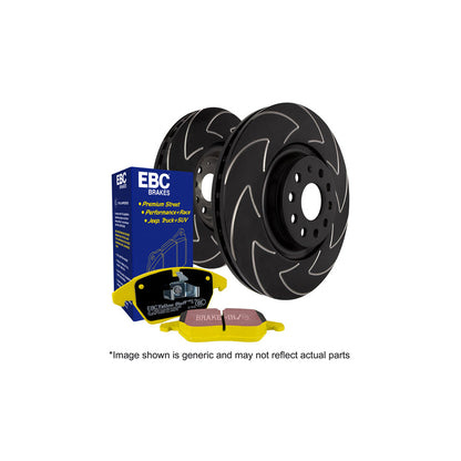 EBC PD18KF076 Opel Vauxhall Yellowstuff Front Brake Pad & BSD Disc Kit - Brembo Caliper (Inc. Speedster, VX220, VXR220) 1 | ML Performance UK Car Parts