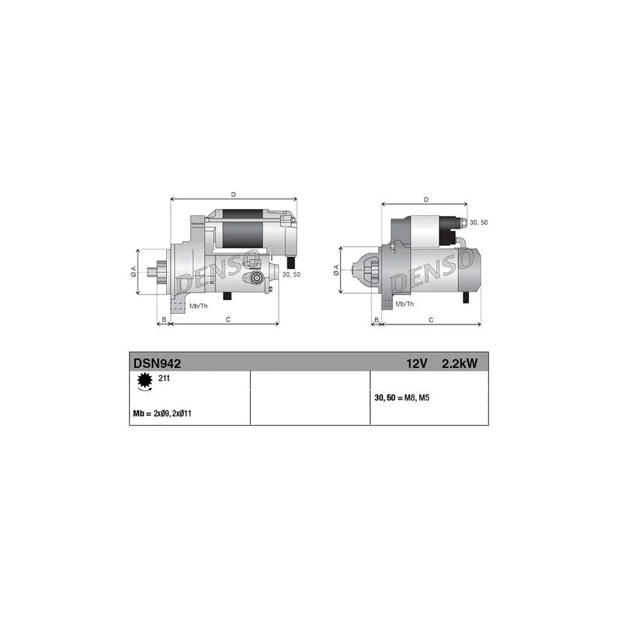 DENSO DSN942 Starter Motor
