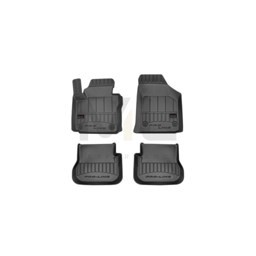 FROGUM 3D407350 Floor mat set for VW Caddy III Estate (2KB, 2KJ, 2CB, 2CJ) Elastomer, Front and Rear, Quantity: 4, Black