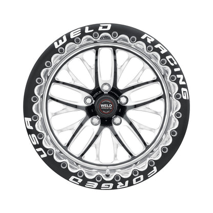 Weld 82MB509A65F S82 Beadlock Wheel 15x9 5x4.5 ET38 BS6.5 Black Center - Polished Shell