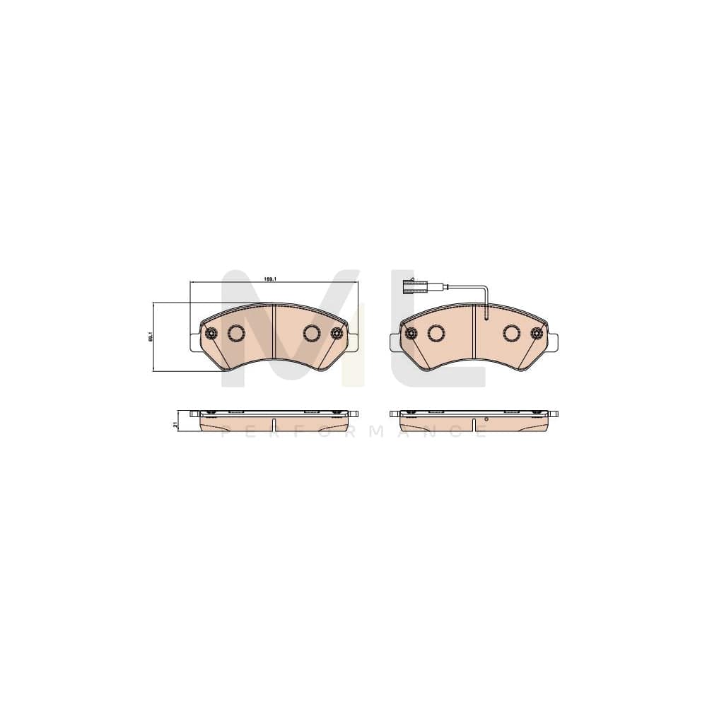 TRW Gdb2069 Brake Pad Set For Fiat Ducato Incl. Wear Warning Contact