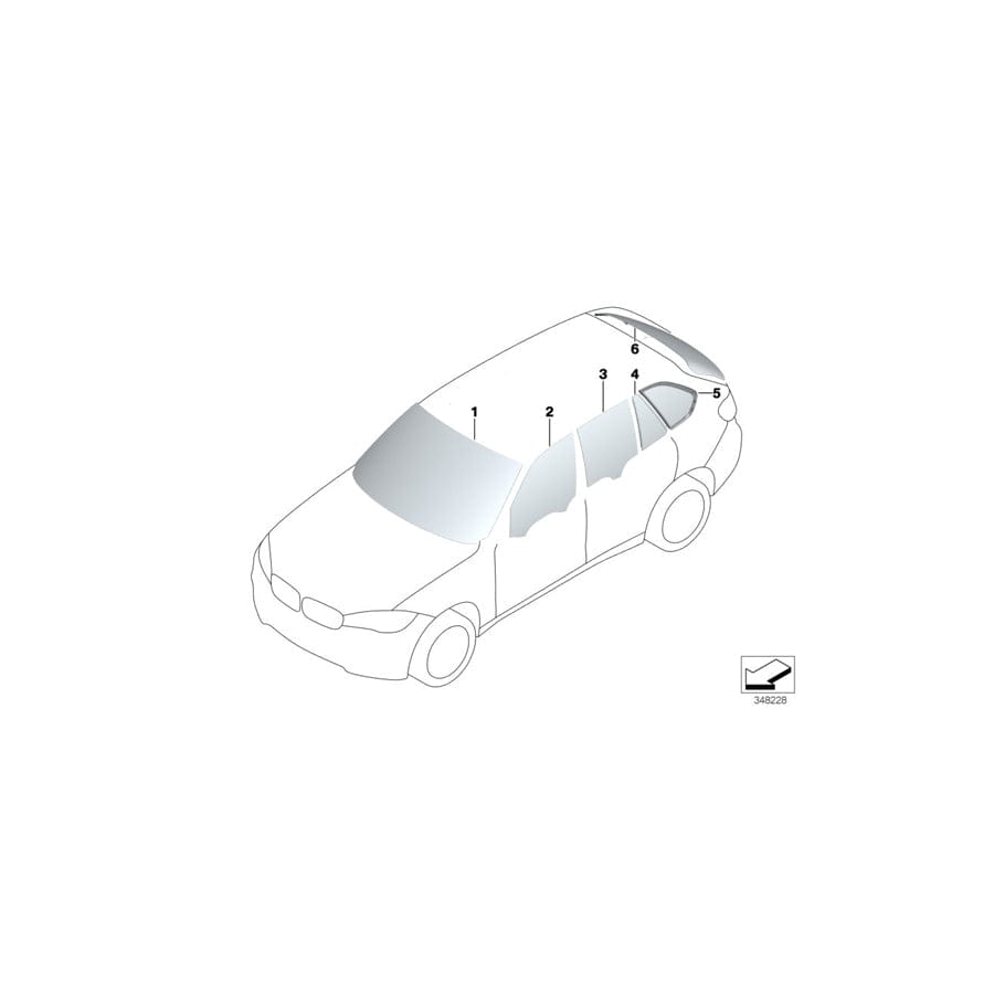 Genuine BMW 51317292394 F15 Cover, Windshield, Top (Inc. X5)