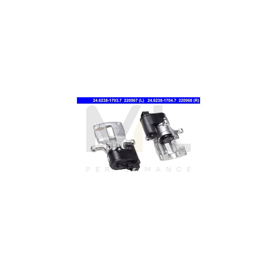 ATE 24.6238-1703.7 Brake Caliper for vehicles with electric parking brake, without holder