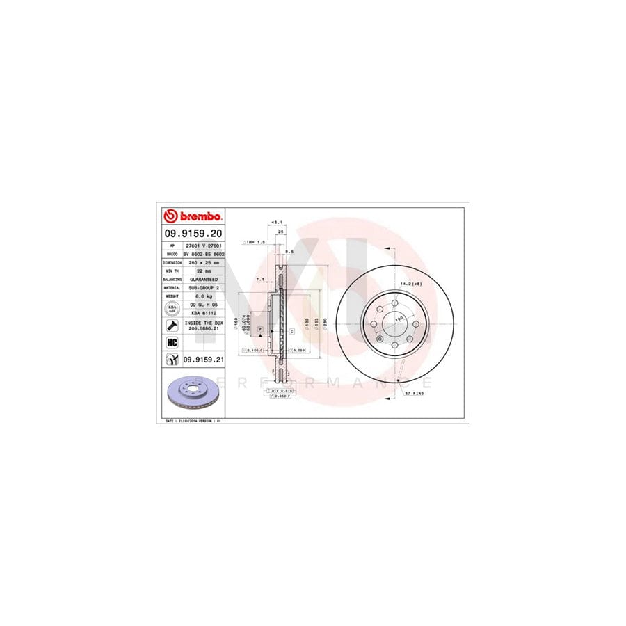 brembo-09-9159-20-brake-disc-internally-vented-high-carbon-with-bolts-screws