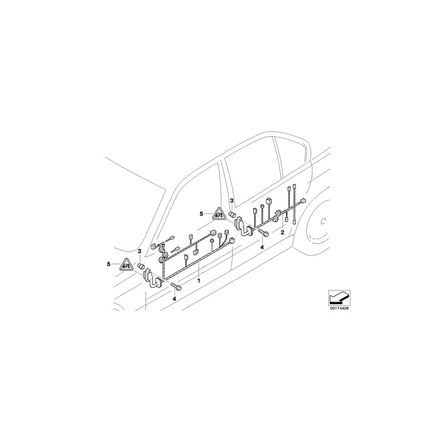 Genuine BMW 61138352917 E38 Locking Mechanism (Inc. 750i, 740iLP & 730i)