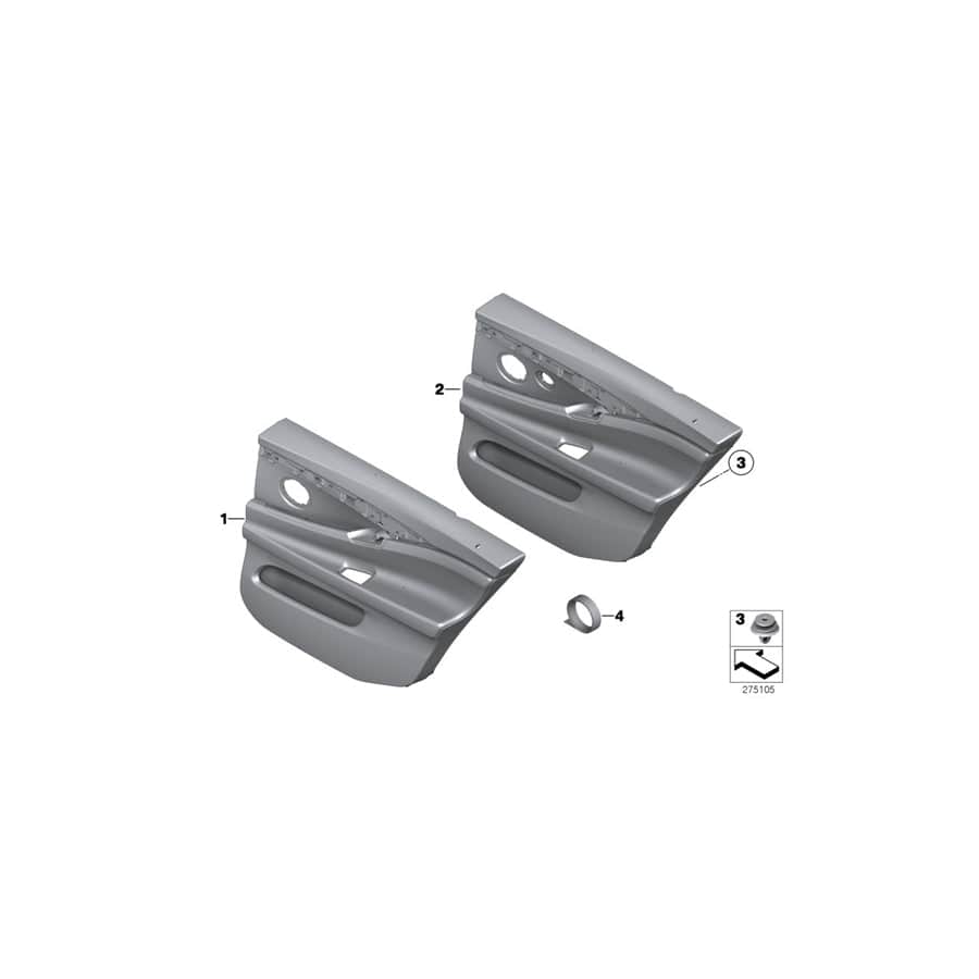Genuine BMW 51427261040 Door Lining Leather Rear Right ZIMTBRAUN (Inc. 535dX, 550iX 4.4 & 550i)