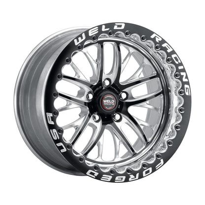 Weld 82MB509A65F S82 Beadlock Wheel 15x9 5x4.5 ET38 BS6.5 Black Center - Polished Shell
