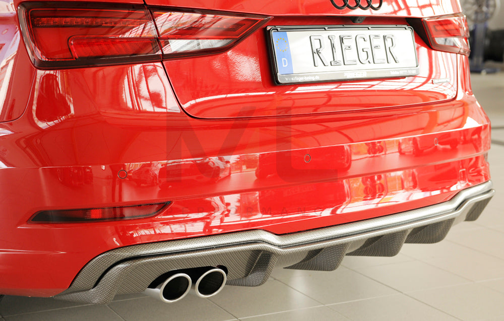 Rieger 00099614 Audi 8V A3 Rear Diffuser 2 | ML Performance UK Car Parts