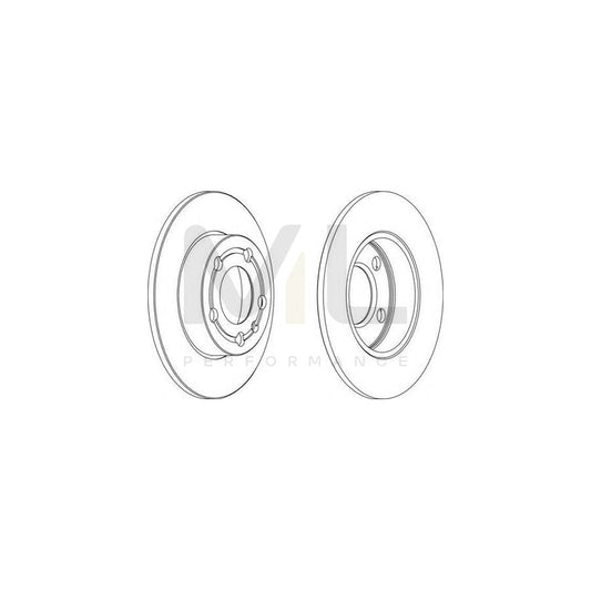 Ferodo DDF1233-1 Brake Disc Solid, With Bolts/Screws  - Pair