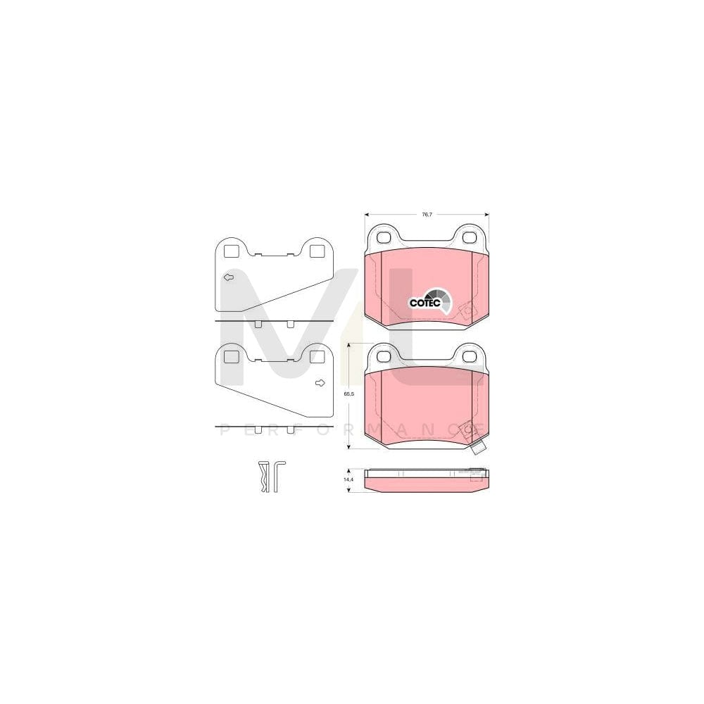 TRW Cotec Gdb3350 Brake Pad Set With Acoustic Wear Warning
