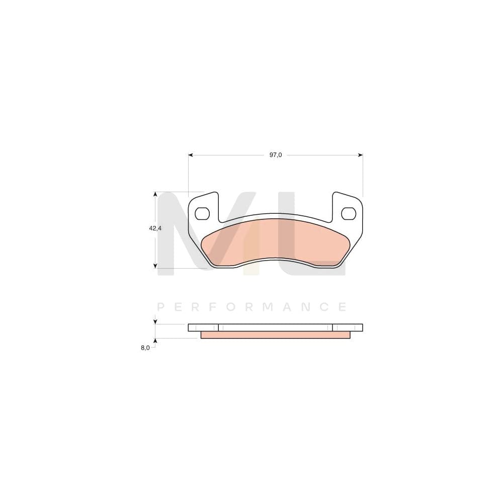 TRW Gdb1680 Brake Pad Set Not Prepared For Wear Indicator