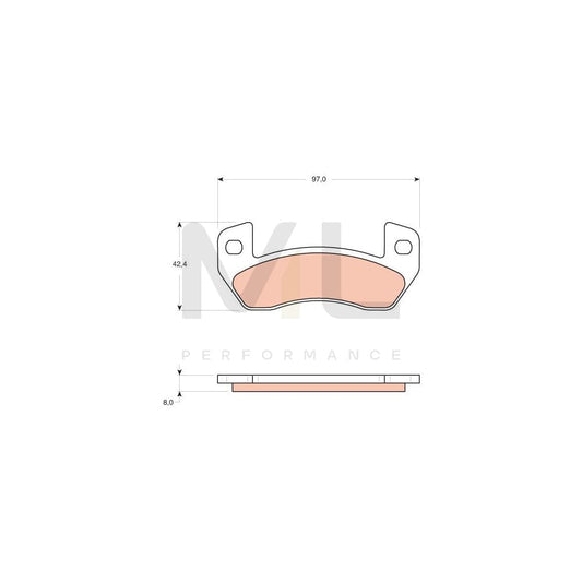 TRW Gdb1680 Brake Pad Set Not Prepared For Wear Indicator