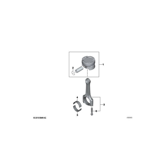 Genuine BMW 11258745624 Piston Kit (Inc. X3 M & X4 M) | ML Performance UK Car Parts