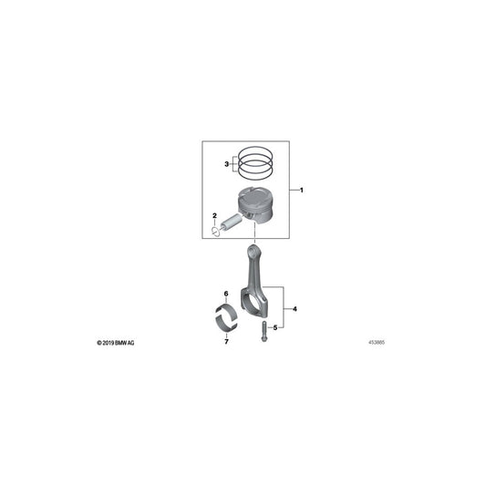 Genuine BMW 11258681079 G29 G30 G32 Piston (Inc. 740iX, 745e & 745eX)