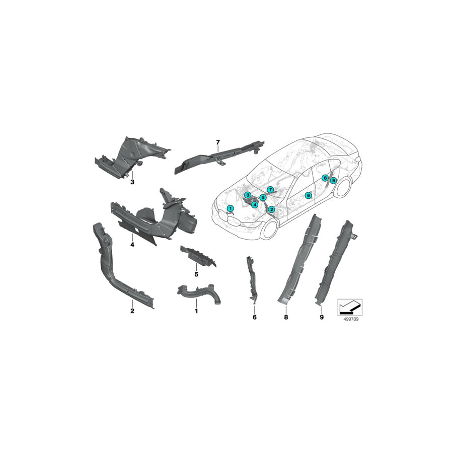 Genuine BMW 61136991120 G20 Wiring Duct, Wheelhousing, Rear Right (Inc. 320i, 330dX & M340i)