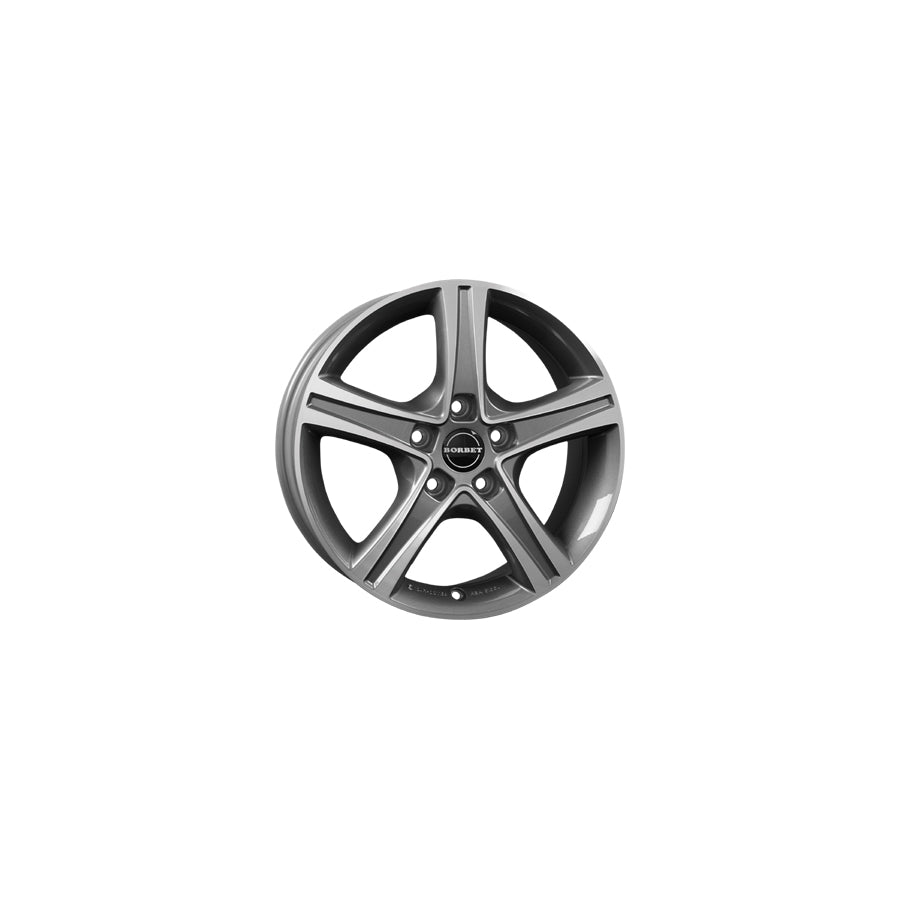 Borbet CWD 7x17 ET55 CWD 70755120565,1MAGP Mistral Anthracite Glossy Polished Wheel