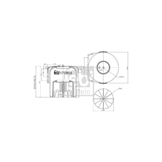 Febi Bilstein 170804 Boot, Air Suspension