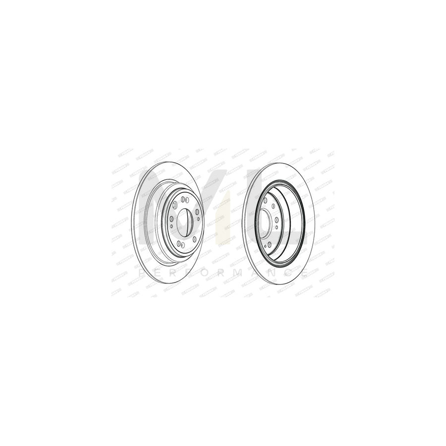 Ferodo Premier DDF1778C Brake Disc for Honda Accord Solid, Coated, With Bolts/Screws  - Pair