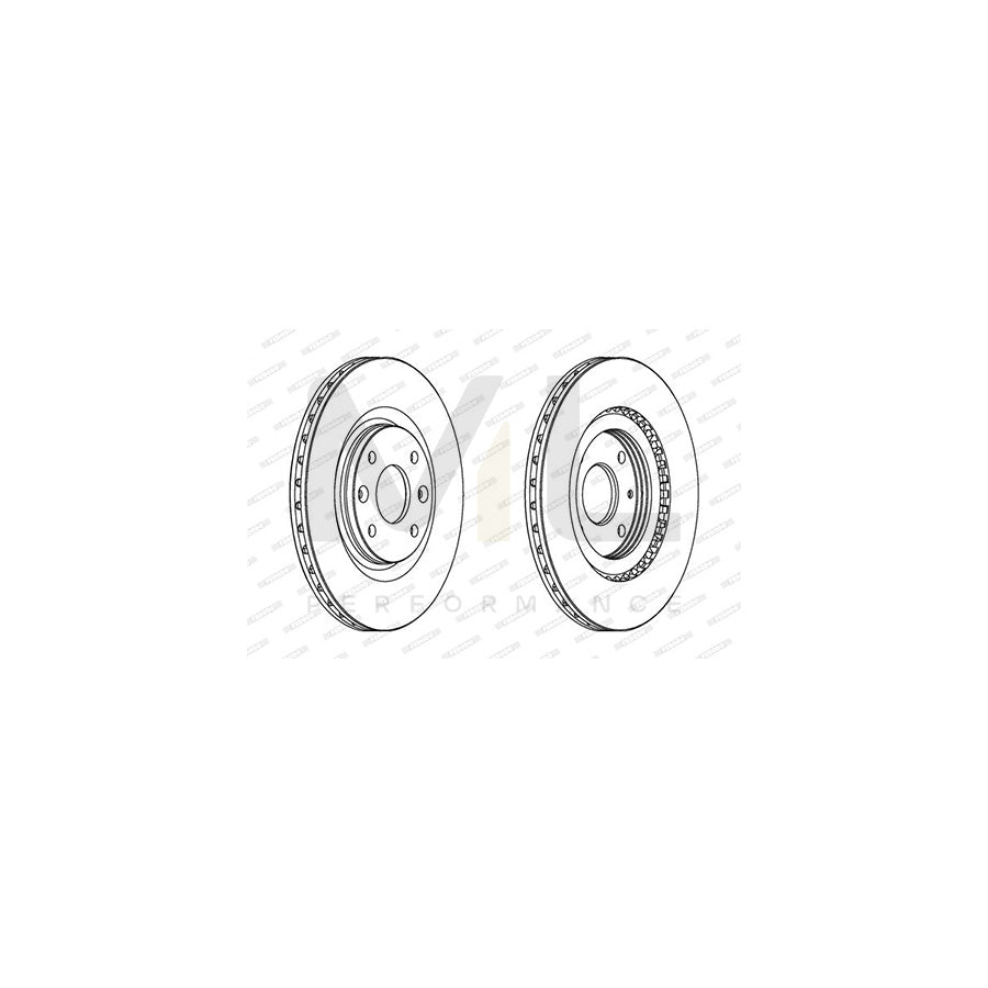 Ferodo Premier DDF251 Brake Disc for Renault 21 Vented, With Bolts/Screws  - Pair