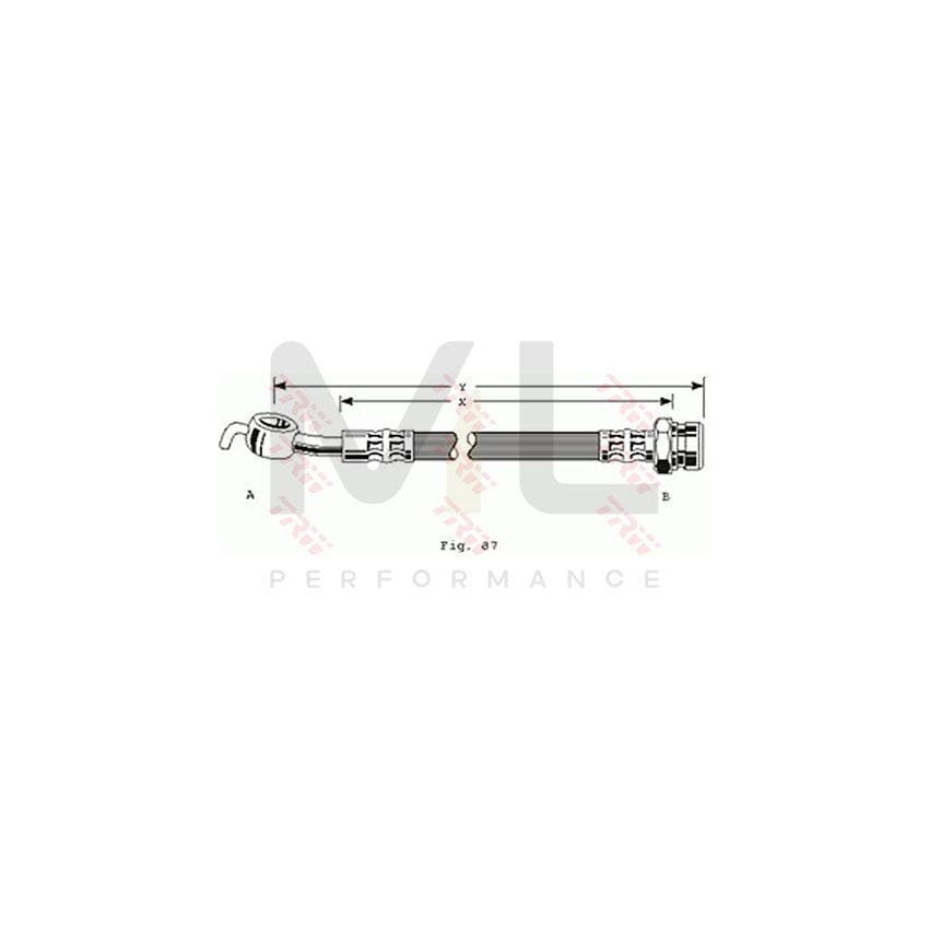 TRW PHD290 Brake Hose 245mm, M10x1