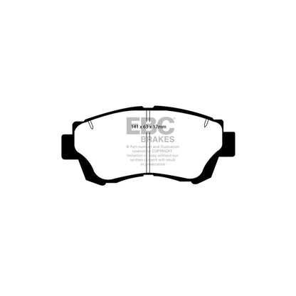 EBC PD03KF653 Lexus GS300 Yellowstuff Front Brake Pad & Plain Disc Kit 2 | ML Performance UK Car Parts