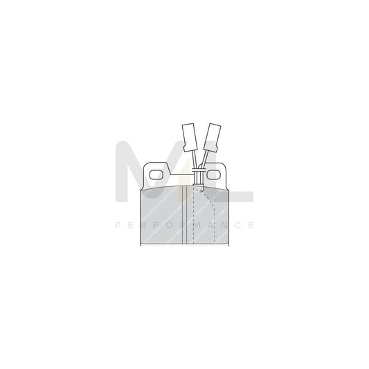 Ferodo Premier FDB347 Brake Pad Set Incl. Wear Warning Contact, Without Accessories
