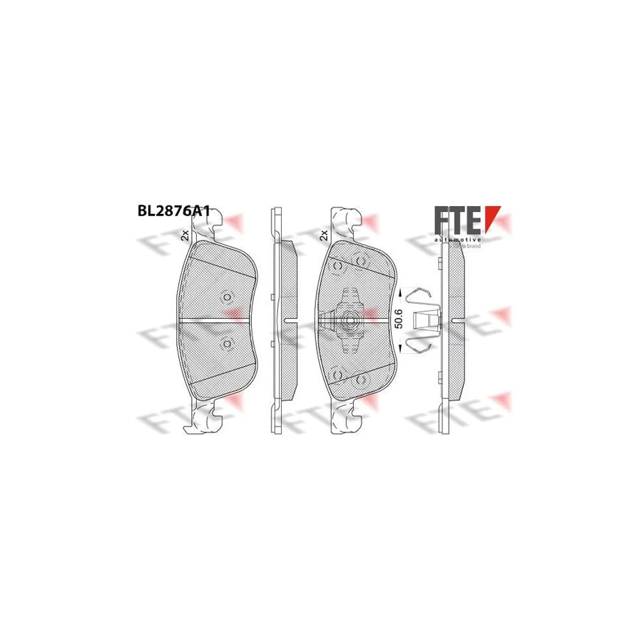 FTE Bl2876A1 Brake Pad Set for Ford Fiesta