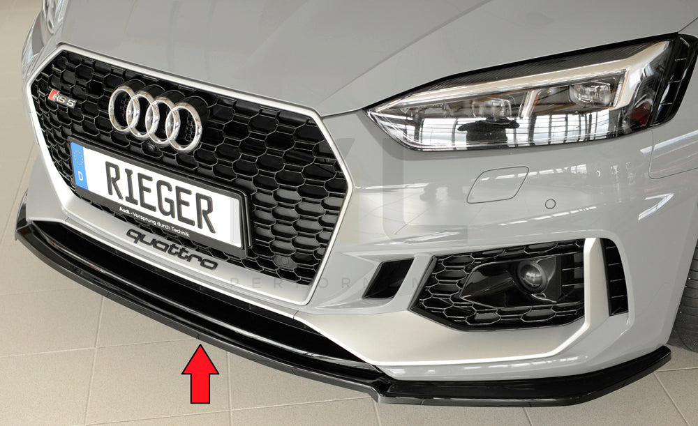 Rieger 00088202 Audi B9 F5 RS5 Front Splitter 1 | ML Performance UK Car Parts