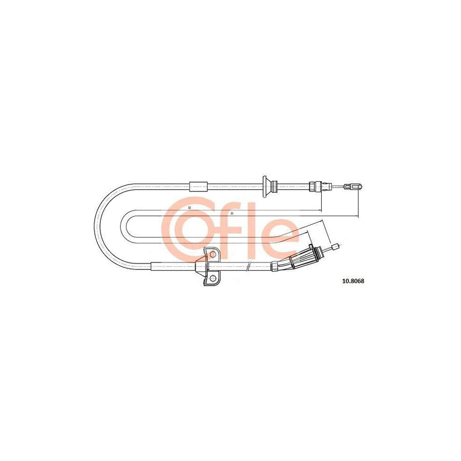 Cofle 10.8068 Hand Brake Cable for Volvo S80 I (Ts, 184)