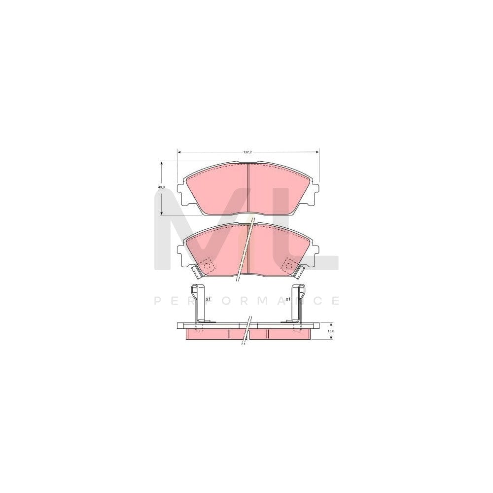 TRW Gdb763 Brake Pad Set With Acoustic Wear Warning