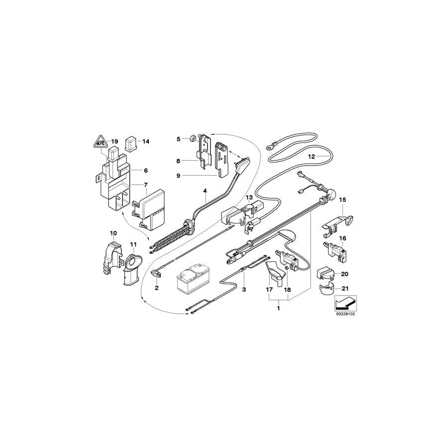 Genuine BMW 61136900565 E65 E66 Cover 6MM/16MM² (Inc. 745Li, 735i & 760Li)