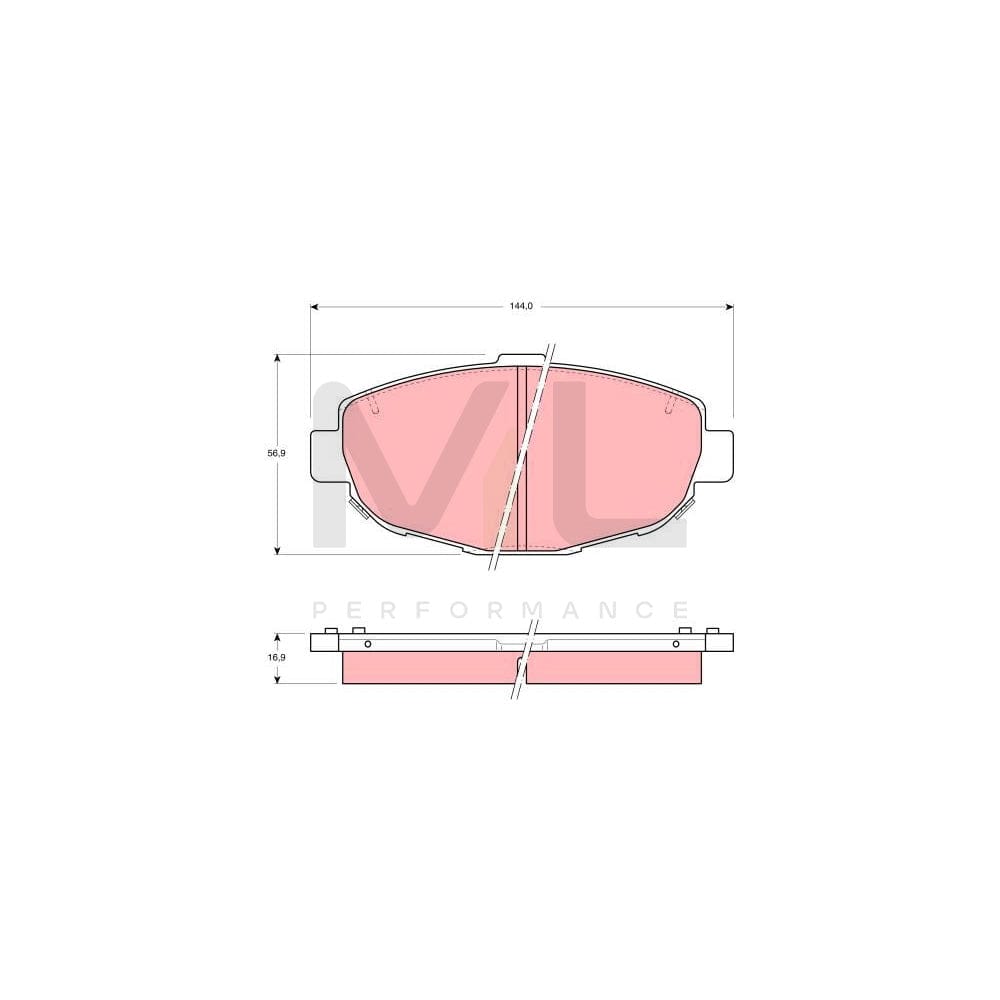 TRW Gdb1184 Brake Pad Set Incl. Wear Warning Contact