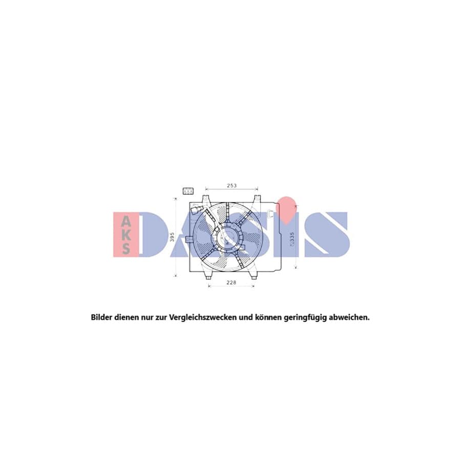 AKS Dasis 568107N Fan, Radiator for KIA Picanto I (Sa)
