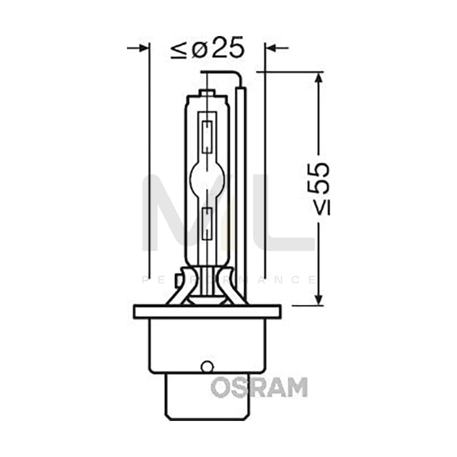 OSRAM XENARC COOL BLUE INTENSE 66240CBI-HCB Bulb, spotlight D2S (gas discharge tube) 85V 35W P32d-2 6000K Xenon
