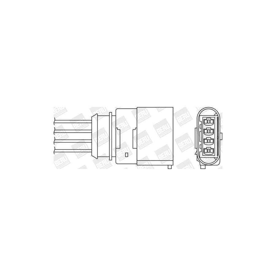 Beru Oph091 Lambda Sensor for VW Phaeton (3D1, 3D2, 3D3, 3D4, 3D6, 3D7, 3D8, 3D9)