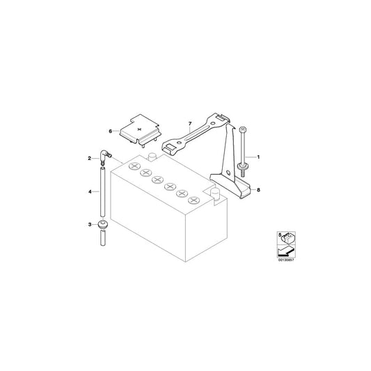 Genuine BMW 51713400584 E83 E83 Battery Hold Down (Inc. X3 2.5i)