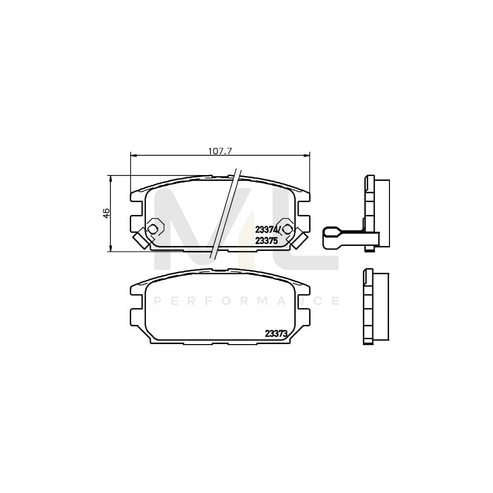 Hella 8DB 355 009-291 Brake Pad Set With Acoustic Wear Warning | ML Performance Car Parts
