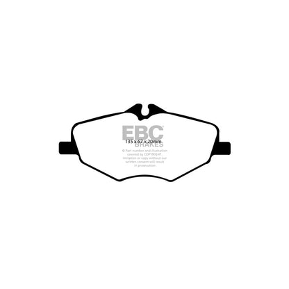 EBC PD03KF744 Mercedes-Benz W/T211 Yellowstuff Front Brake Pad & Plain Disc Kit - ATE Caliper 2 | ML Performance UK Car Parts