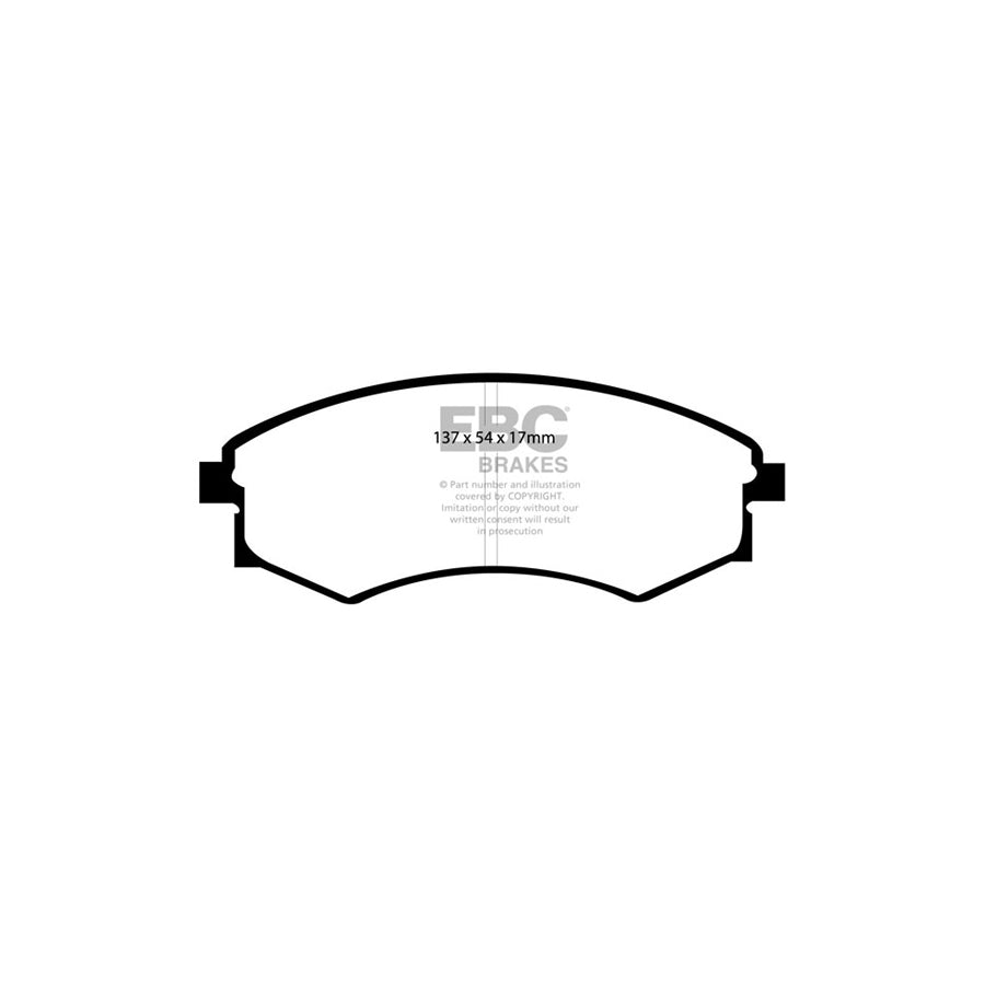 EBC PD01KF687 Hyundai Greenstuff Front Brake Pad & Plain Disc Kit  - Sumitomo/Akebono Caliper (Inc. Coupe, Lantra, Sonata) 2 | ML Performance UK Car Parts