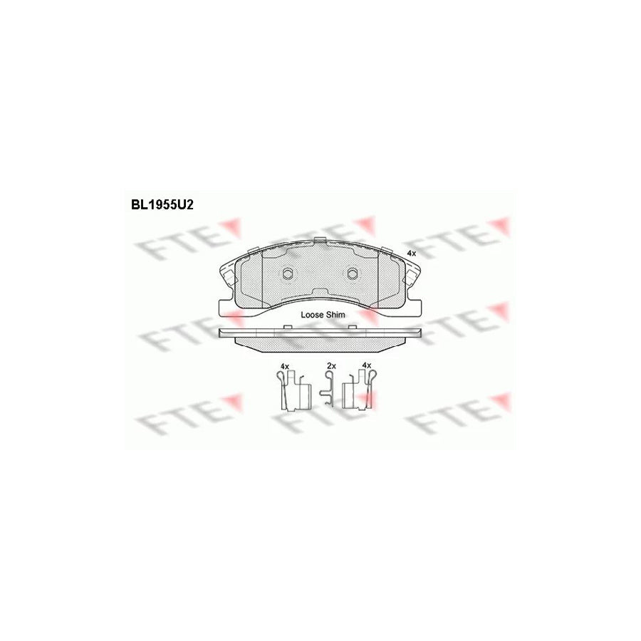 FTE Bl1955U2 Brake Pad Set for Jeep Grand Cherokee II (Wj, Wg)