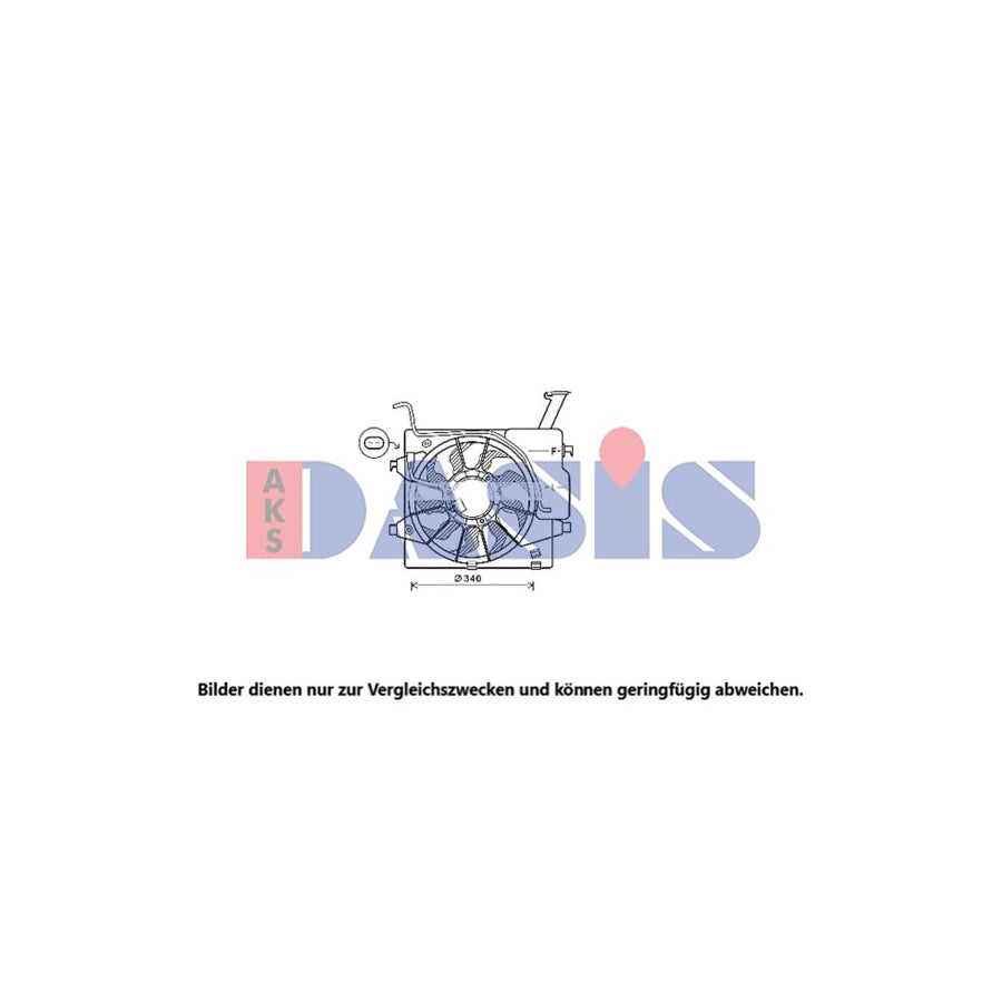AKS Dasis 568111N Fan, Radiator for KIA Picanto II (Ta)
