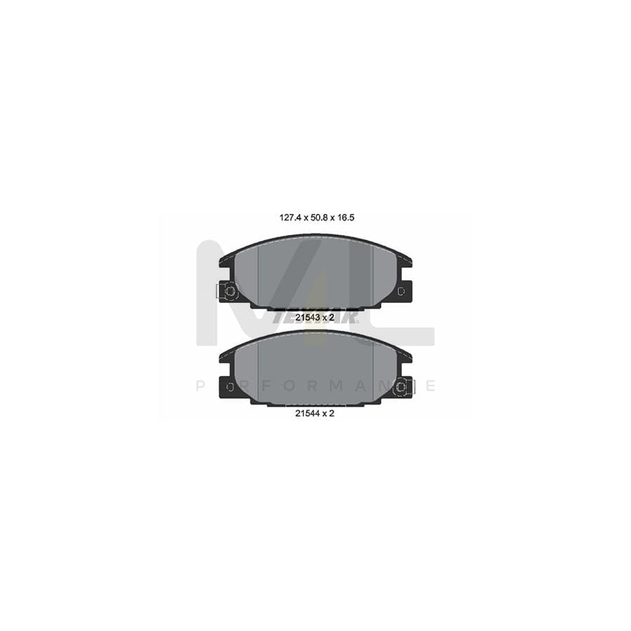 TEXTAR 2154302 Brake pad set with acoustic wear warning