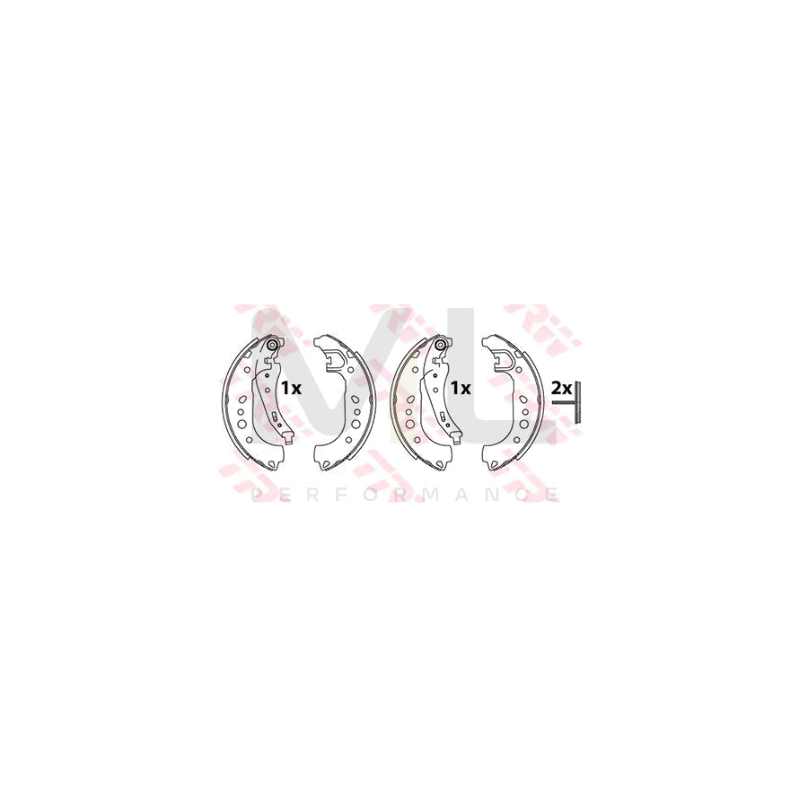 TRW GS8862 Brake Shoe Set for SMART Forfour II Hatchback (453)