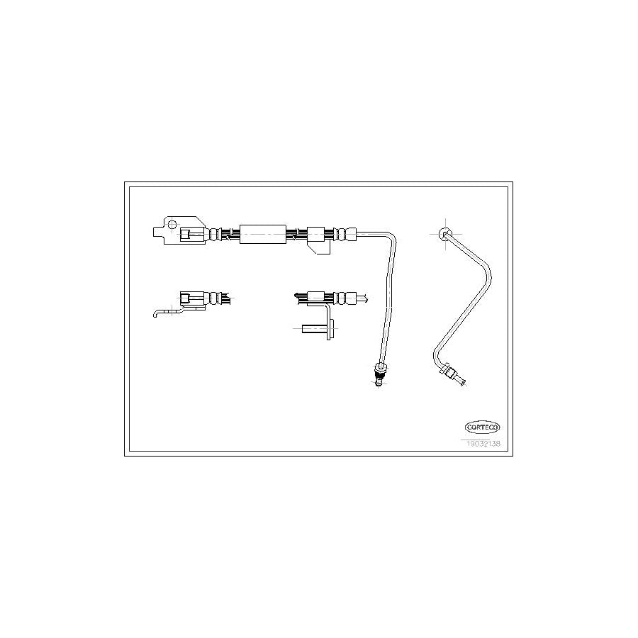 Corteco 19032138 Brake Hose for Ford Escort