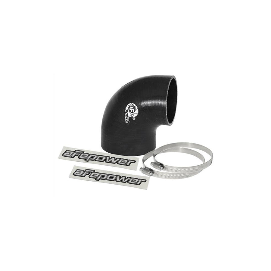 aFe 59-00072 (3-1/2 IN ID to 3 IN ID x 90 Deg.) Elbow Reducing Coupler - Black Replacement Coupling Kit