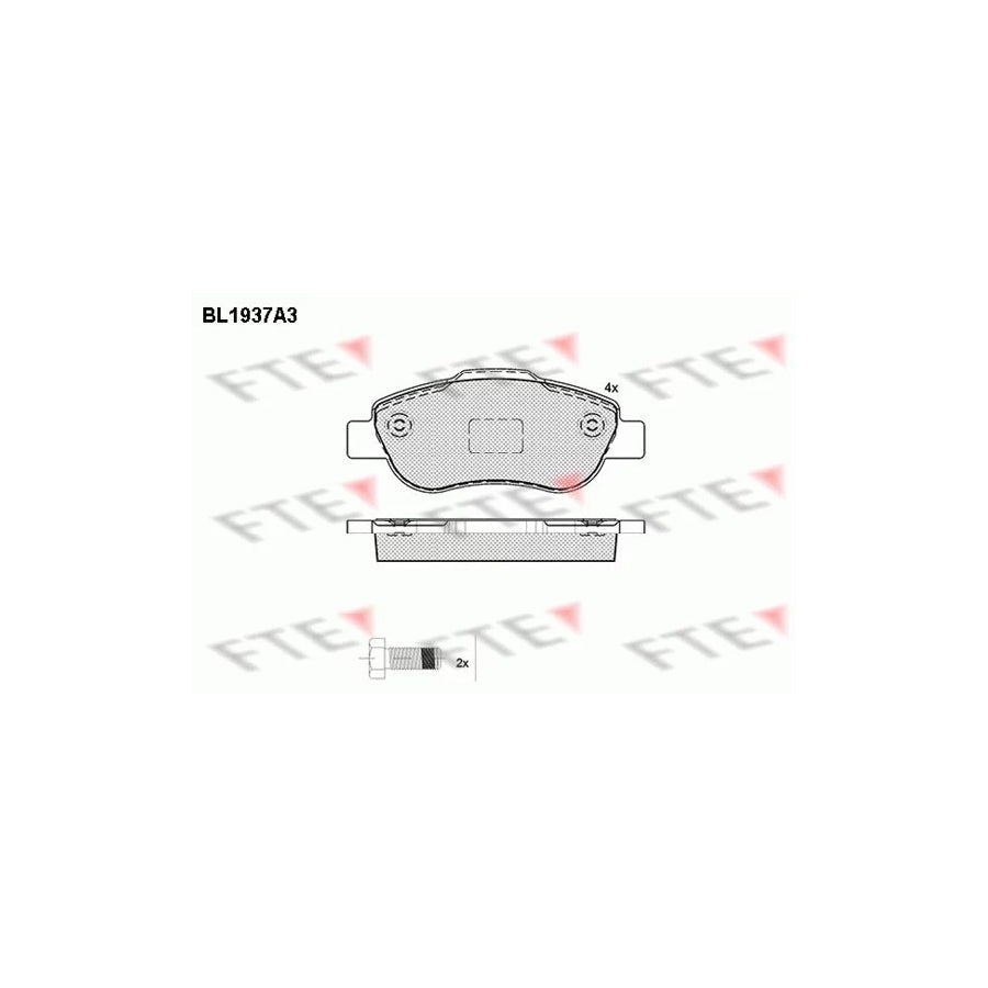 FTE 9010526 Brake Pad Set for Fiat Panda II Hatchback (169)